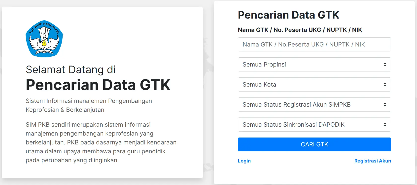 Cek Status NUPTK Guru