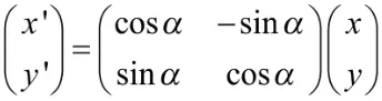 menentukan titik bayangan objek yang dirotasi terhadap pusat (0,0), gunakan persamaan matriks berikut